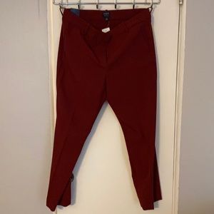 Red Ruby J Crew Ankle Pants! NWT
